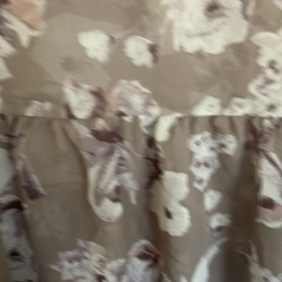 ALTAR’D State Taupe Gray Peplum Ruffle Top mesh nude sheer - Picture 3 of 6